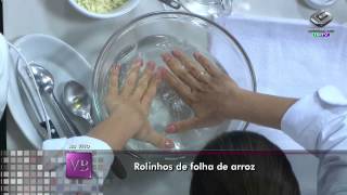 Rolinhos de folha de arroz