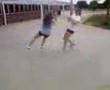 swinging om a flagpole