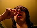string, in the nose, out the mouth
