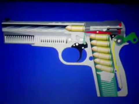 pistola 9 milimetros - MENDIETA, L.M. - CCXIII / CXII Ciclo de disparo - Pistola Browning cal. 9mm.