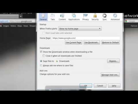 how to set google as a homepage on firefox