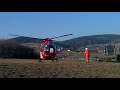 Rettungshubschrauber startet nach VKU am Hirschendorfer Kreuz am 04.03.11