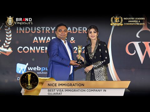 Nice Immigration won Best Visa Immigration Company in Gujarat Award at Industry Leaders Awards 2023