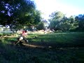 Moss pit bike riding