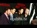 Rain Bi posing for photos at the premiere of Ninja Assassin in Los Angeles, CA.