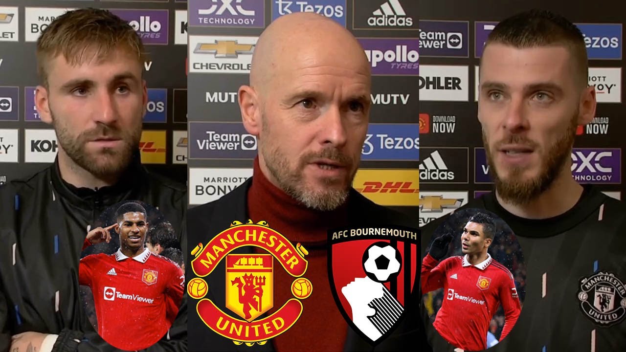 Manchester United vs Bournemouth 3-0 Rashford, Casemiro And Luke Shaw Goal⚽ Erik ten Hag Interview