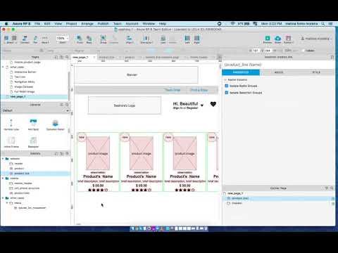 basic wireframe on Axure