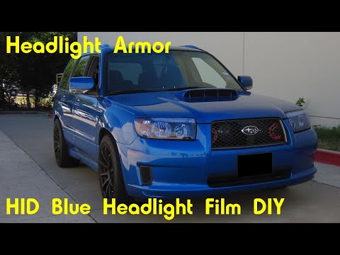 HID Blue  Headlight Protection Tint Film Kit DIY – Subaru Forester – Headlight Armor