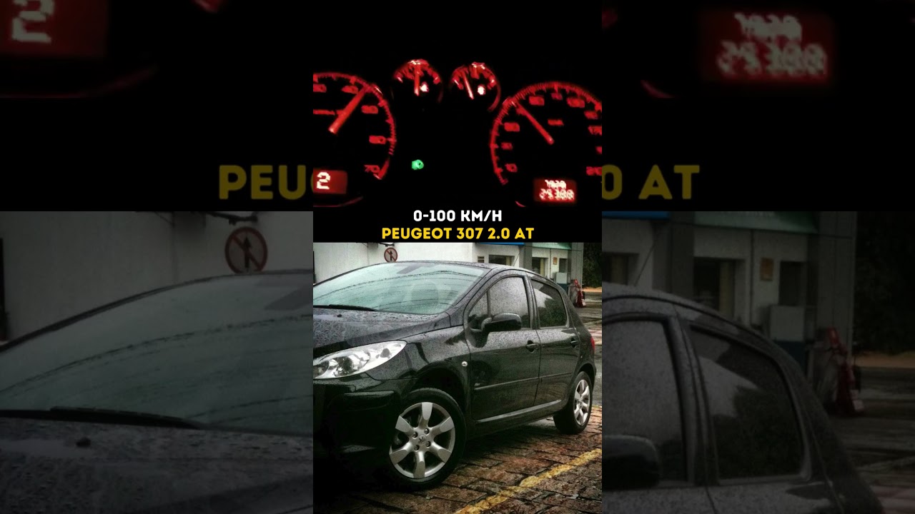 0-100 km/h do nosso Peugeot 307 2.0 AT!!! #peugeot #peugeot307