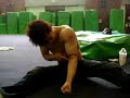 Muscle guy playing