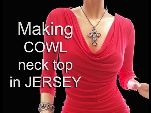 Cowl neck Top / Sewing jersey cowl top