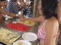 Buffet en La Isla Saona.