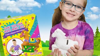 GirlZone Paint Your Own Money Horse Bank