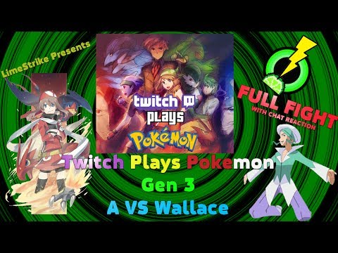 Twitch Plays Pokemon Emerald vs Wallace - Full Battle with Chat!