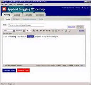 Blogger Tutorial - How to Start Blogging with Blogger