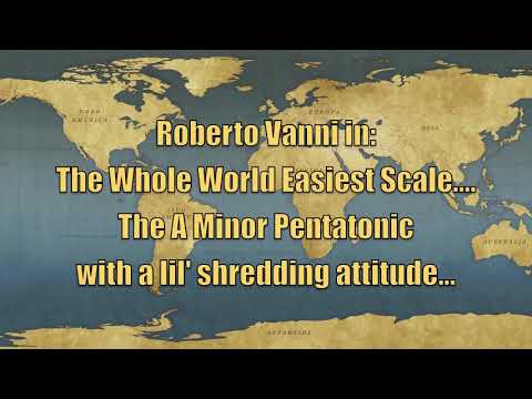 ROBERTO VANNI: A minor pentatonic played with string skipping & Legato