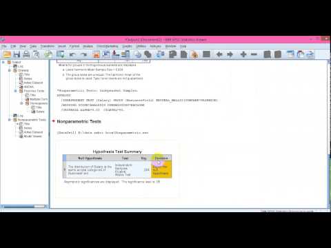 how to perform kruskal wallis test in spss