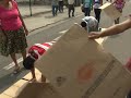 De rodillas hacia la Iglesia El Calvario