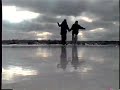 Trudi and I skating on the frozen lake in front of my parents home in Nova Scotia.