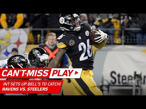 Video: Sean Davis' INT Off Flacco Sets Up Le'Veon Bell's TD Catch! | Can't-Miss Play | NFL Wk 14