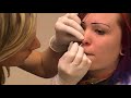 Audra getting her nose pierced at Dr. Piercings Audra getting her nose pierced at Dr. Piercings