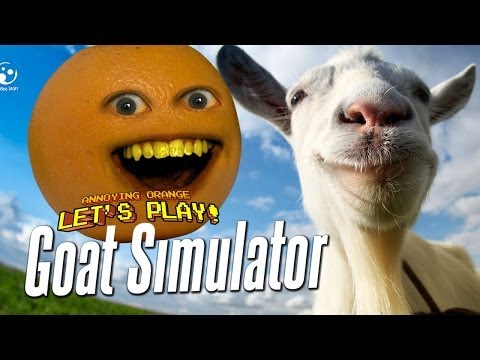 Annoying Orange Let's Play Goat Simulator #1
