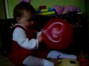 Playing with the balloon Playing with the balloon