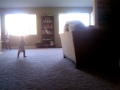 8 month old Easton is taking steps.