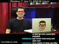 http://live.pirillo.com - what are you looking forward to most in the next version of windows? i asked for your feedback on this recently, and some of you responded. i don't think that anyone is as passionate about this as is zach, who sent me his top 30 things he's looking for. so what are you looking forward to most... and what suggestions can you offer to zach, so he can take advantage of some of these features today? blog post: http://chris.pirillo.com/2008/06/14/do-you-have-a-windows-7-features-wishlist/