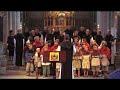 the stockholm cathedral boys choir performs in the visby cathedrale church. summer 2008, during the  medieval week.
