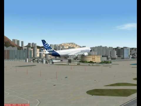 A330 IGS13 final approach to kai tak (vhhx)