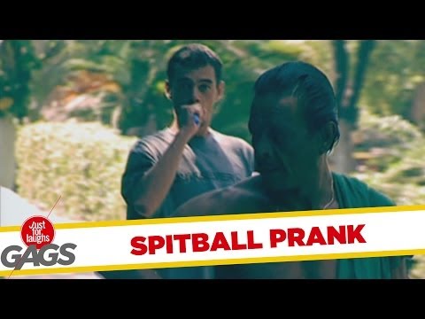 Pea shooting range prank