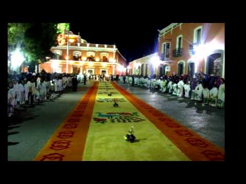 HUAMANTLA - http://www.facebook.com/ViHuGarSol?ref=hl todos los años el catorce de agosto por la noche y para amanecer el quince, se elaboran tapetes a lo largo de varia...