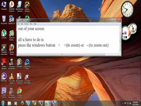 how to zoom screen on windows 7