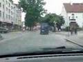 Autofahrt durch Ostroda ( Ostróda ) in Polen (Teil 1)