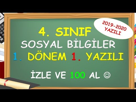 4. Sınıf Sosyal Bilgiler 1. Dönem 1. Yazılı - Yardımcı Öğretmen