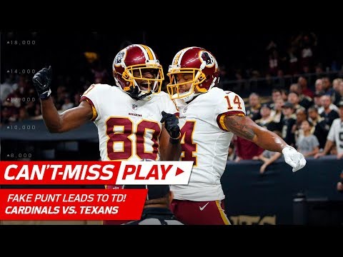 Video: Redskins Fake Punt Play Leads to Kirk Cousins' 40-Yd TD Pass! | Can't-Miss Play | NFL Wk 11