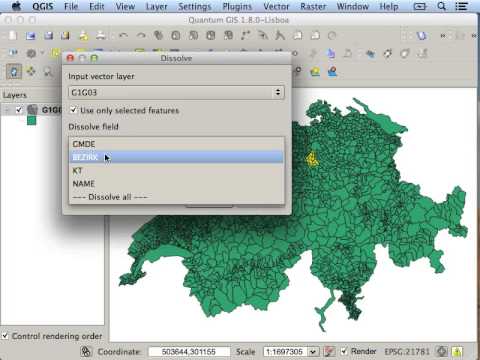 how to dissolve in qgis