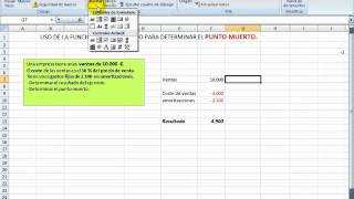 Punto muerto en Excel