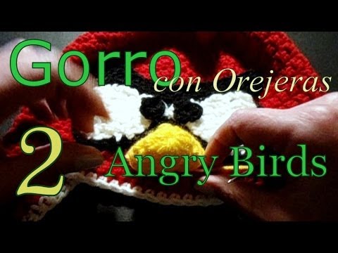 Como tejer gorro Angry Birds 2° parte (crochet earflap hat) -tejido