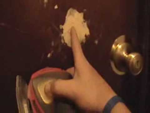 how to fix hole in door
