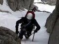 I shot this video of an ascent of Notch Couloir on Longs Peak (the crown jewel of Rocky Mountain National Park - Colorado, USA).  The route ascended Lambslide, cut across Broadway, and then went up the couloir that borders the east face of Longs Peak. Notch Couloir tops out at the prominent notch between Longs Peak and 'The Beaver'.  From there we ascended the The Staircase and scrambled over to the summit of Longs Peak.  We rappelled The Cables Route (aka North Face) to get back down to The Boulder Field and the death march back to the car.