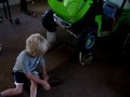 Nathan fixing his car