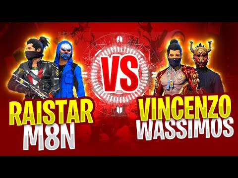M8n, Raistar vs Vincenzo, wassimos || Free Fire friendly Clash squad Battle - Nonstop gaming