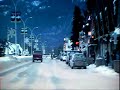 Drive through Jasper, Alberta town centre.