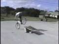 Bike Ramp Face Plant - bike, crash, face plant, fail, ouch, ramp