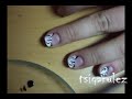 I hope you like it.  welcome to youtube Amanda-Rae :) Products used : - base coat - white matt nail polish - black nail polish - brush - which was too thick so I chopped it :D - dotting tool - you can use toothpick if you don't own a dotting tool - glass thingie- where I put the blck polish - cotton pad with acetone :)