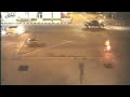 Speeding Car Hits Traffic Light