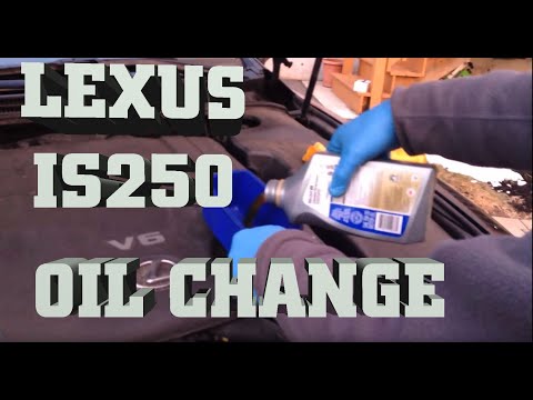 How to change Engine Oil in Lexus IS250 AWD 2006-2011 Oil Change with Mobile 1 Synthetic Oil