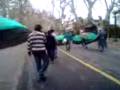 la banda del tanque copando la calle
